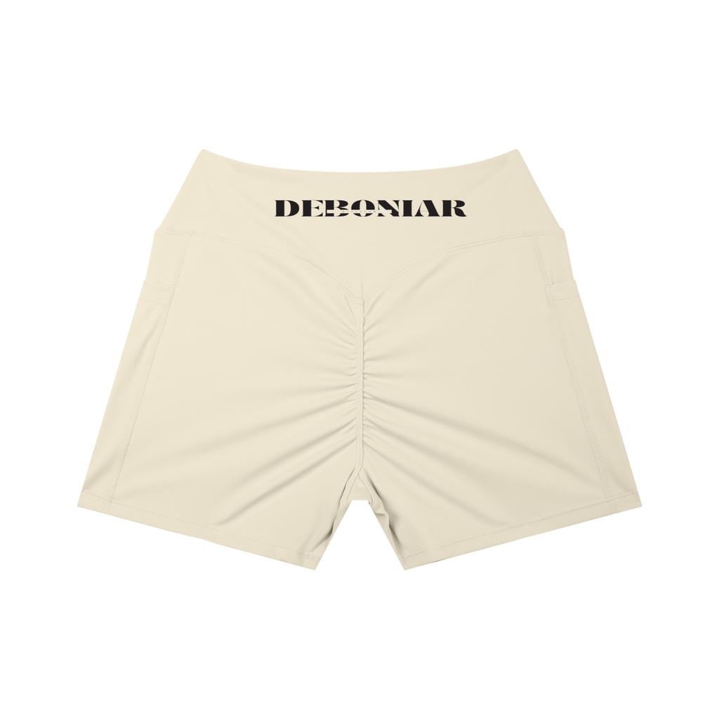 DEBONIAR Women’s High Rise Pocket Yoga Shorts