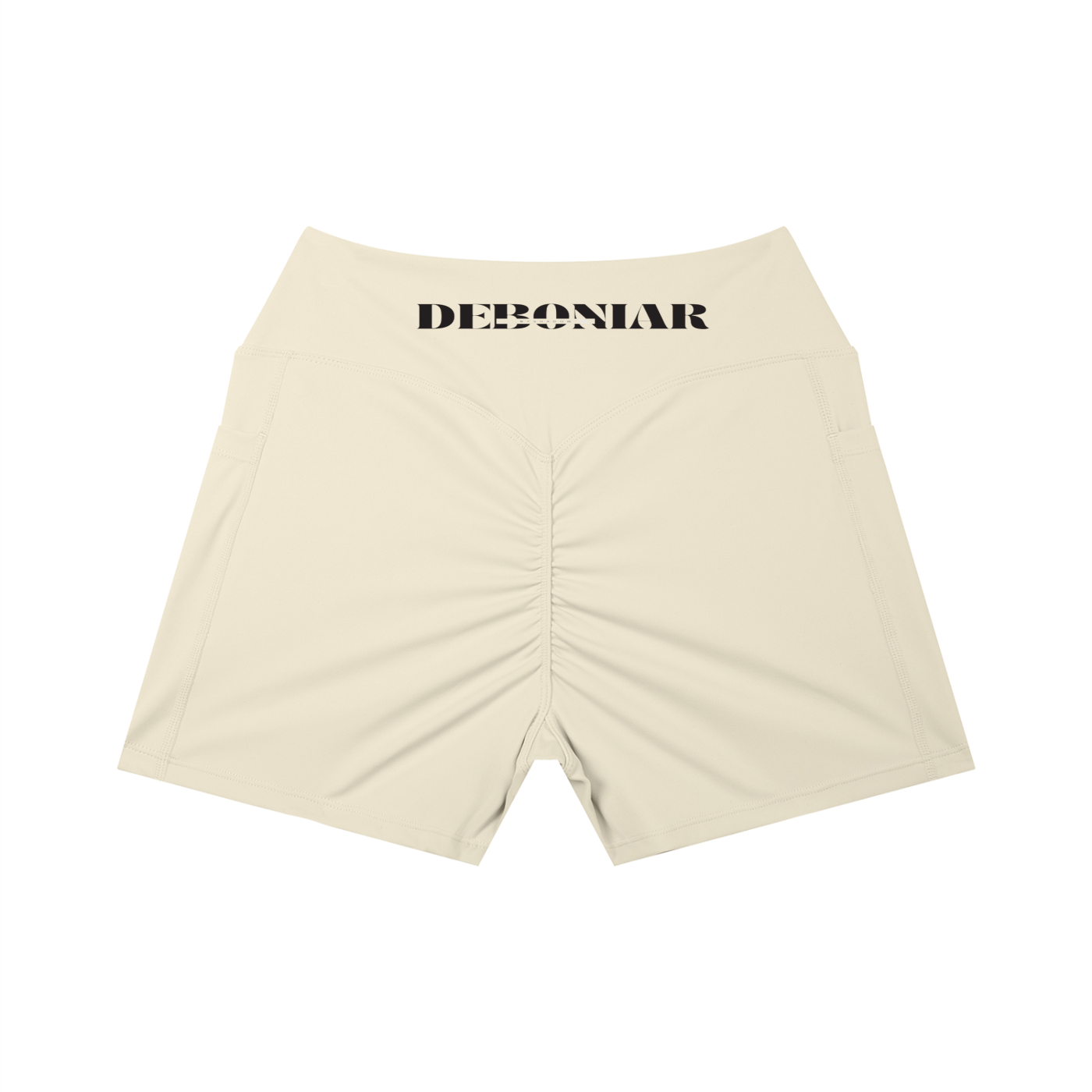 DEBONIAR Women’s High Rise Pocket Yoga Shorts