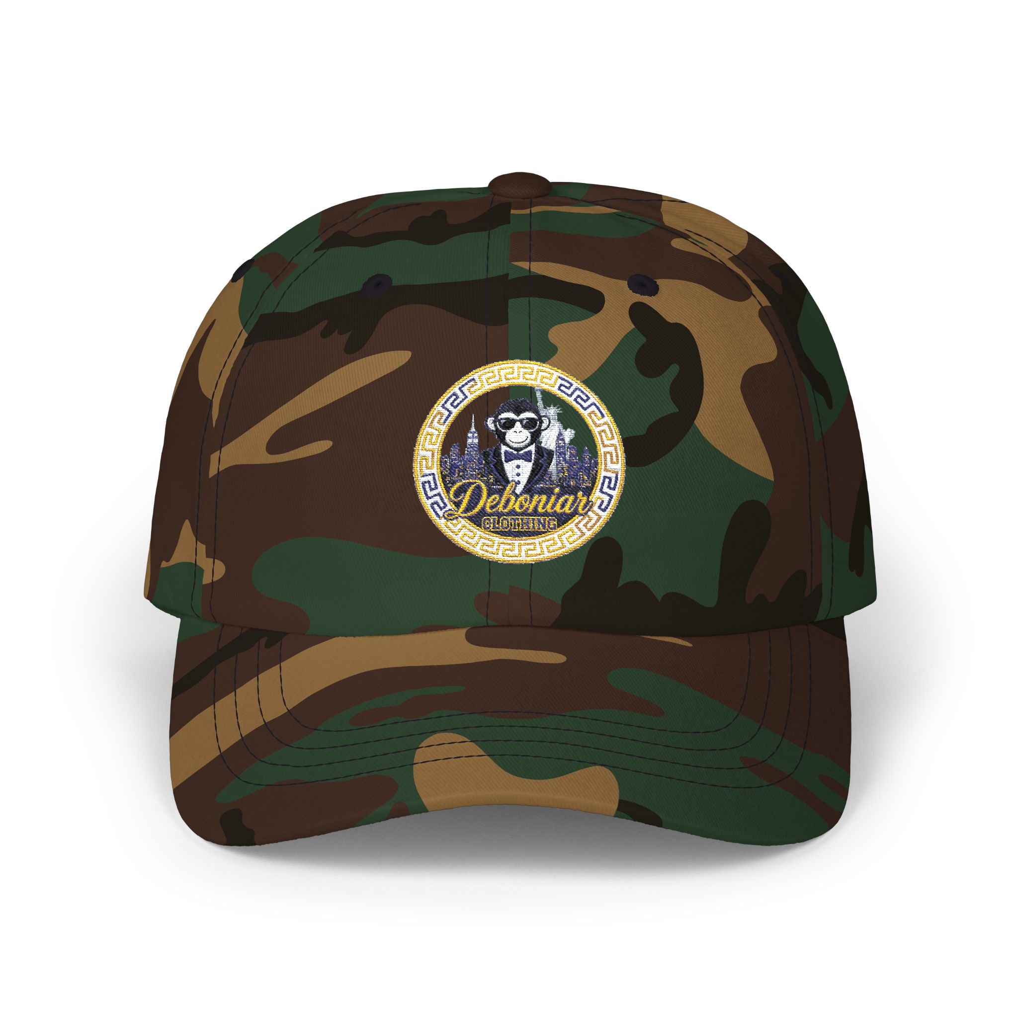 Classic Dad Cap — Retro Monkey Logo Embroidered Baseball Hat