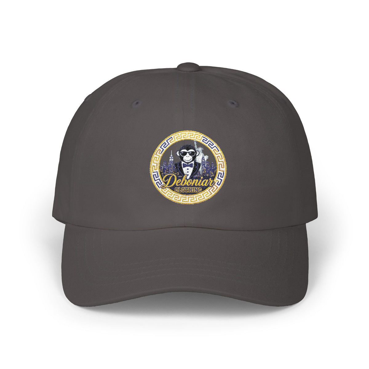 Classic Dad Cap — Retro Monkey Logo Embroidered Baseball Hat