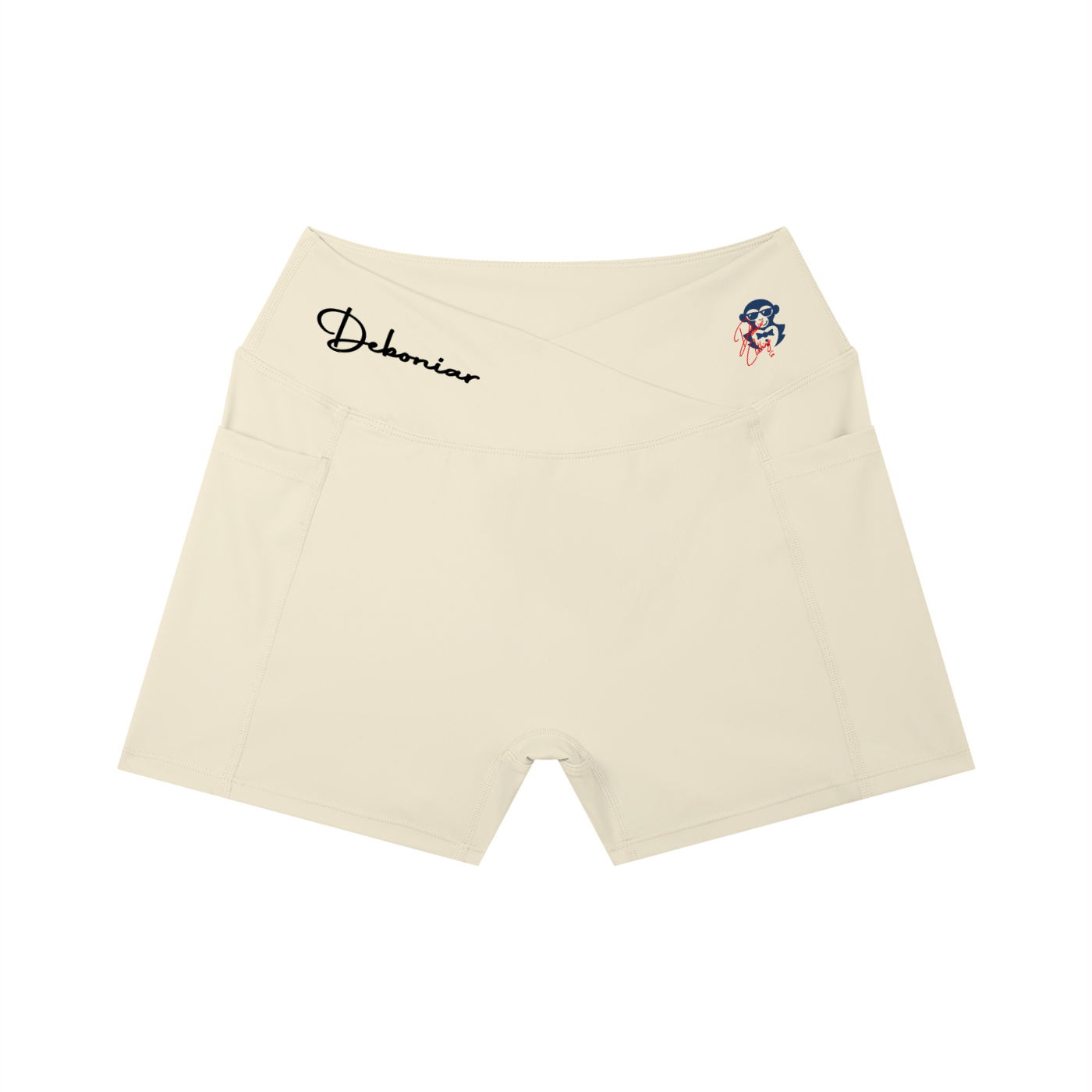 DEBONIAR Women’s High Rise Pocket Yoga Shorts