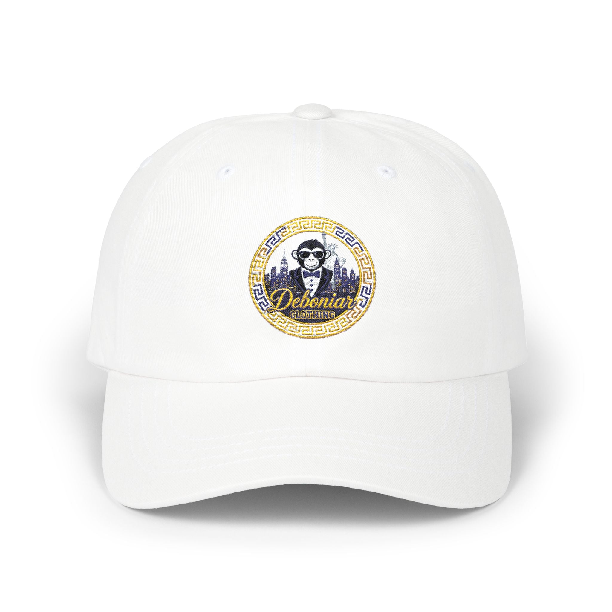 Classic Dad Cap — Retro Monkey Logo Embroidered Baseball Hat