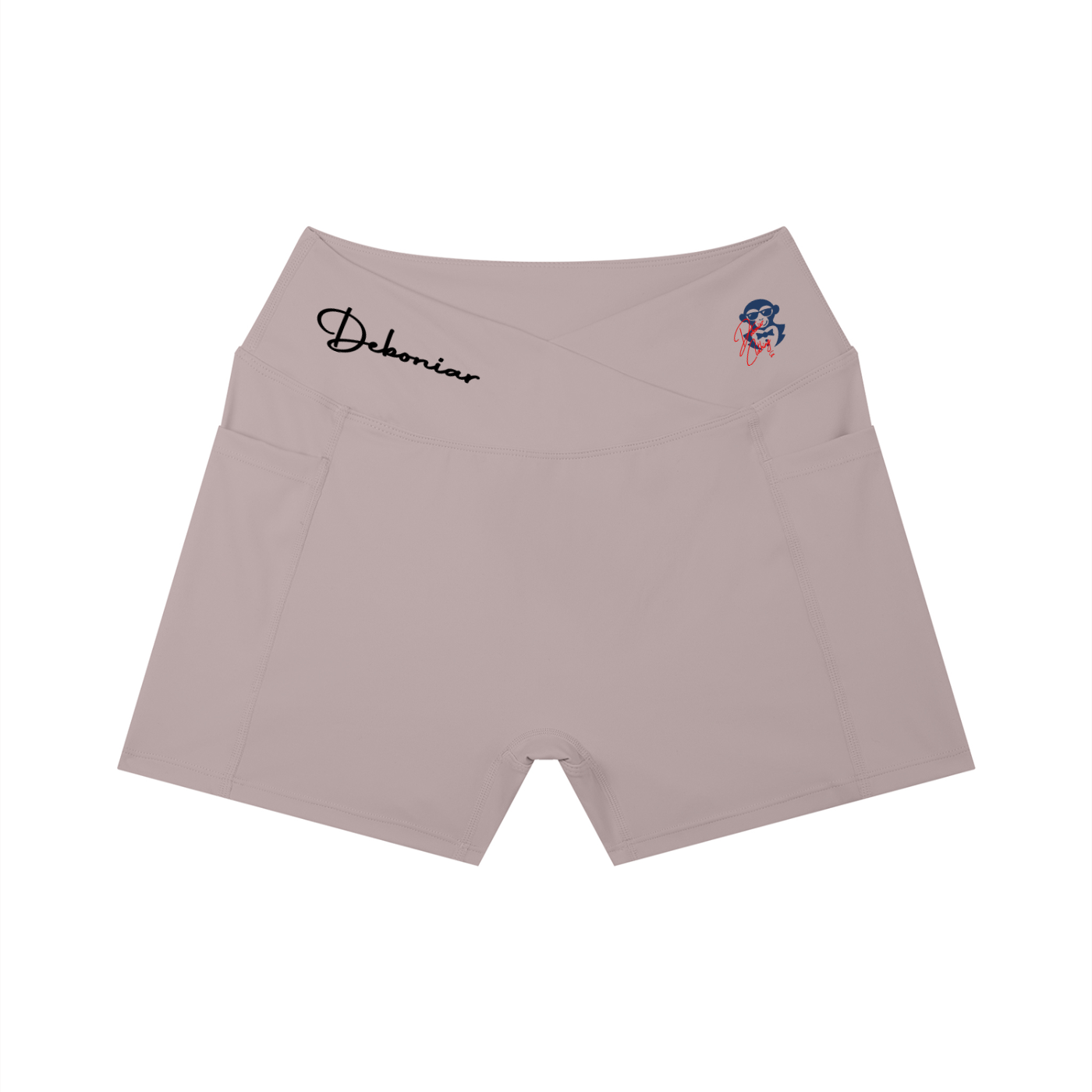 DEBONIAR Women’s High Rise Pocket Yoga Shorts