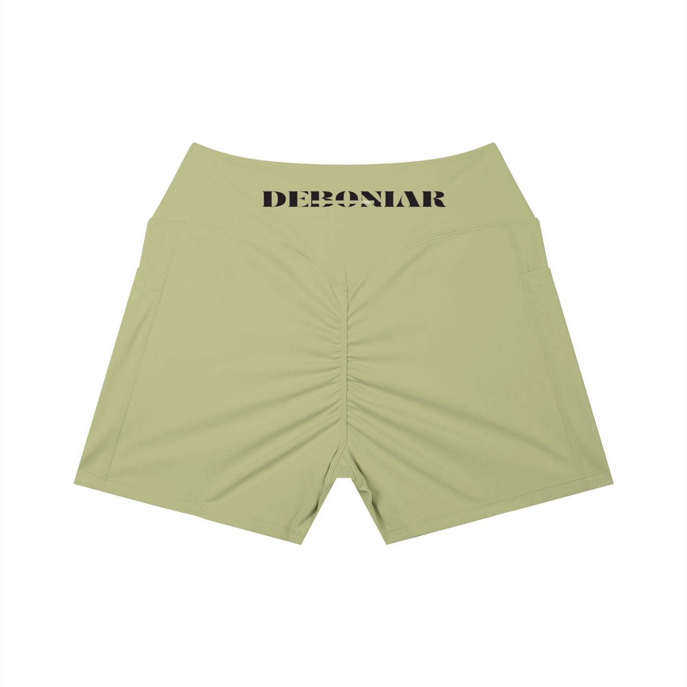 DEBONIAR Women’s High Rise Pocket Yoga Shorts