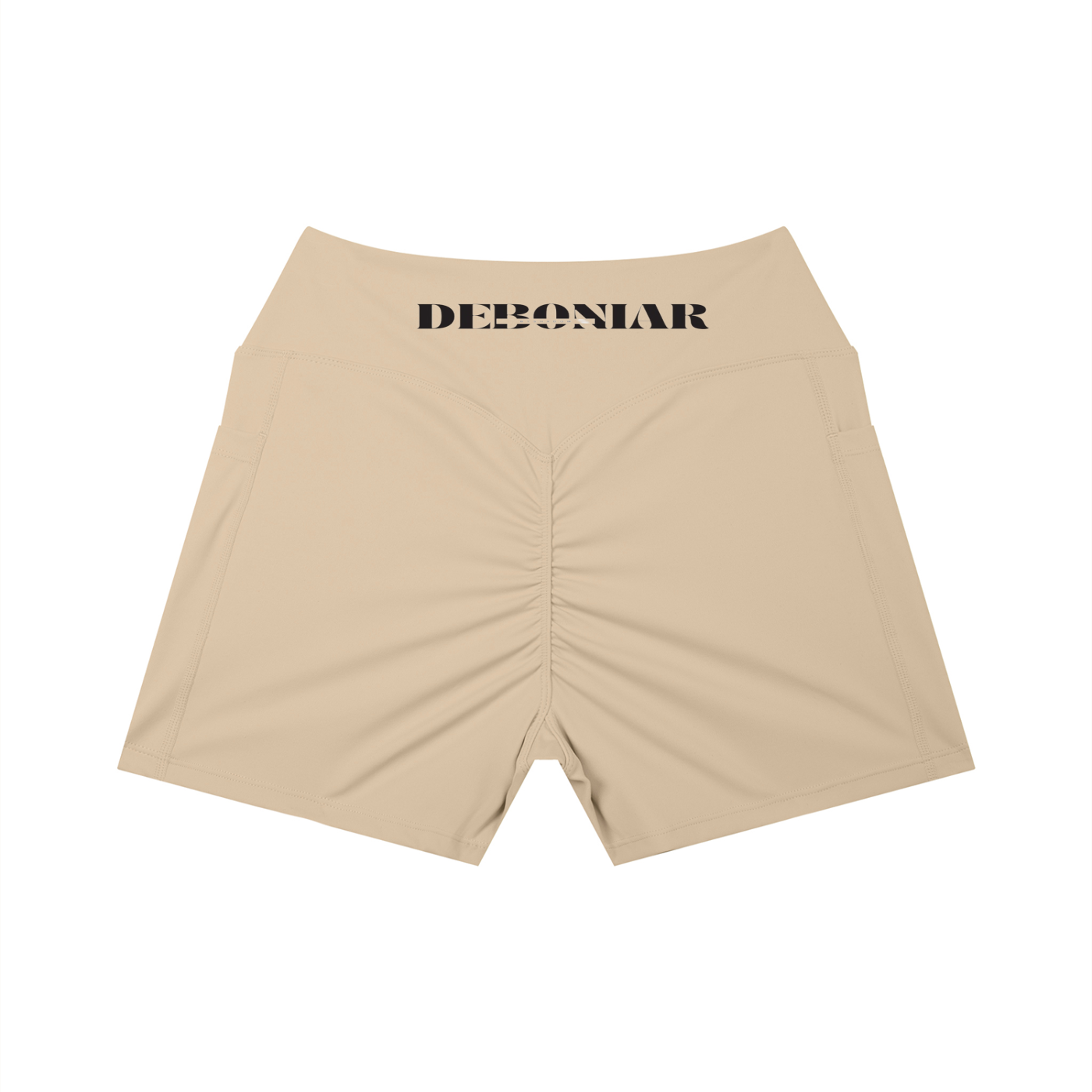 DEBONIAR Women’s High Rise Pocket Yoga Shorts