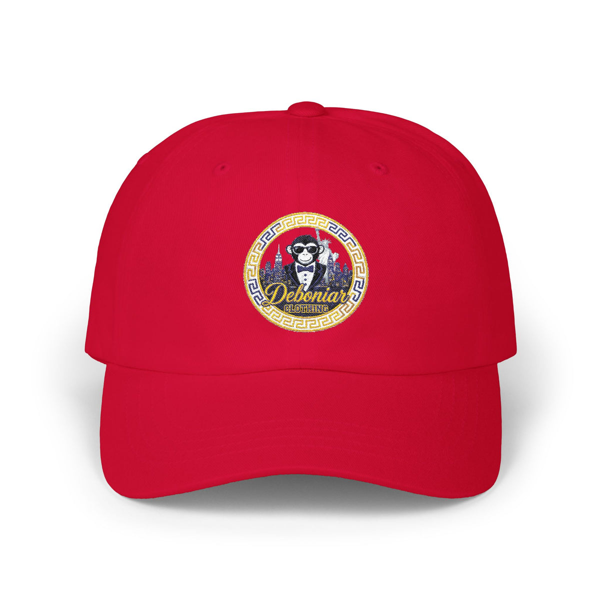 Classic Dad Cap — Retro Monkey Logo Embroidered Baseball Hat