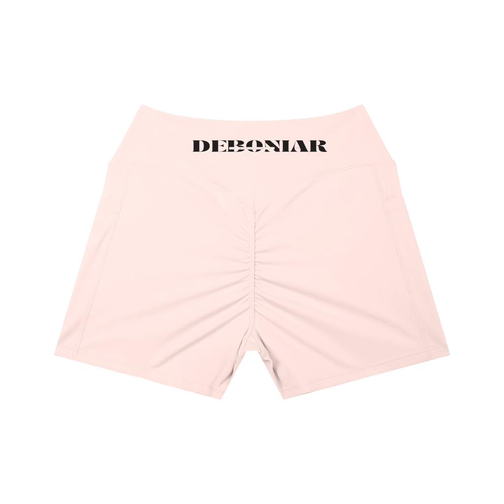 DEBONIAR Women’s High Rise Pocket Yoga Shorts