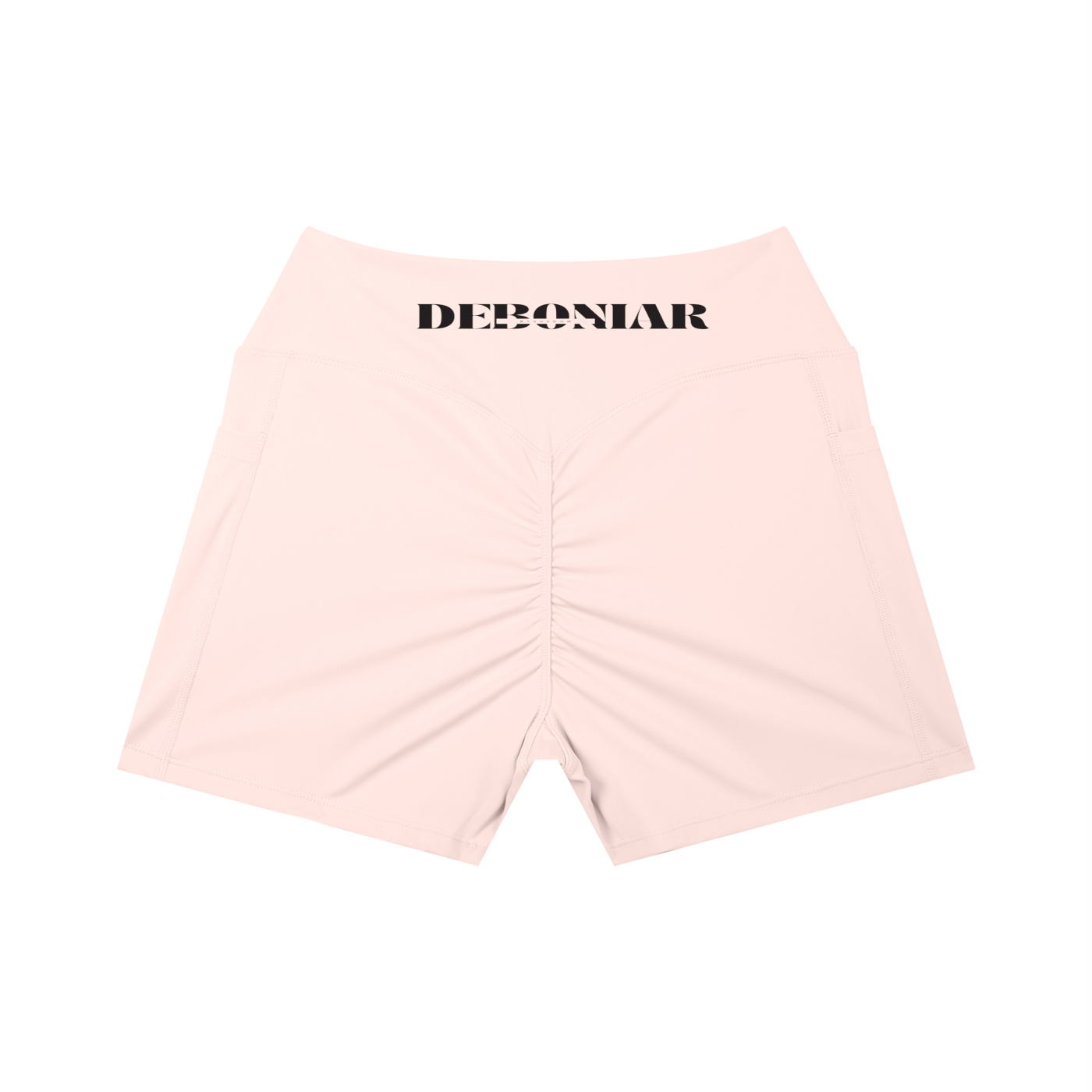 DEBONIAR Women’s High Rise Pocket Yoga Shorts