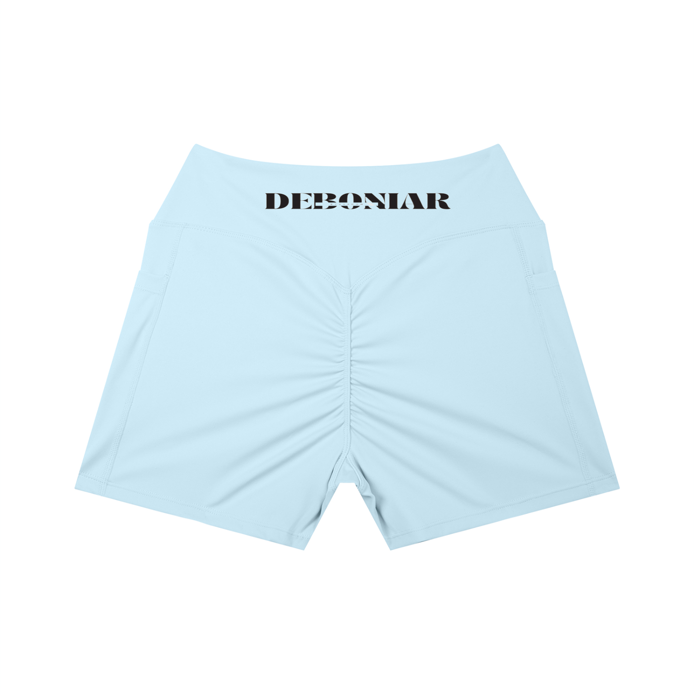 DEBONIAR Women’s High Rise Pocket Yoga Shorts