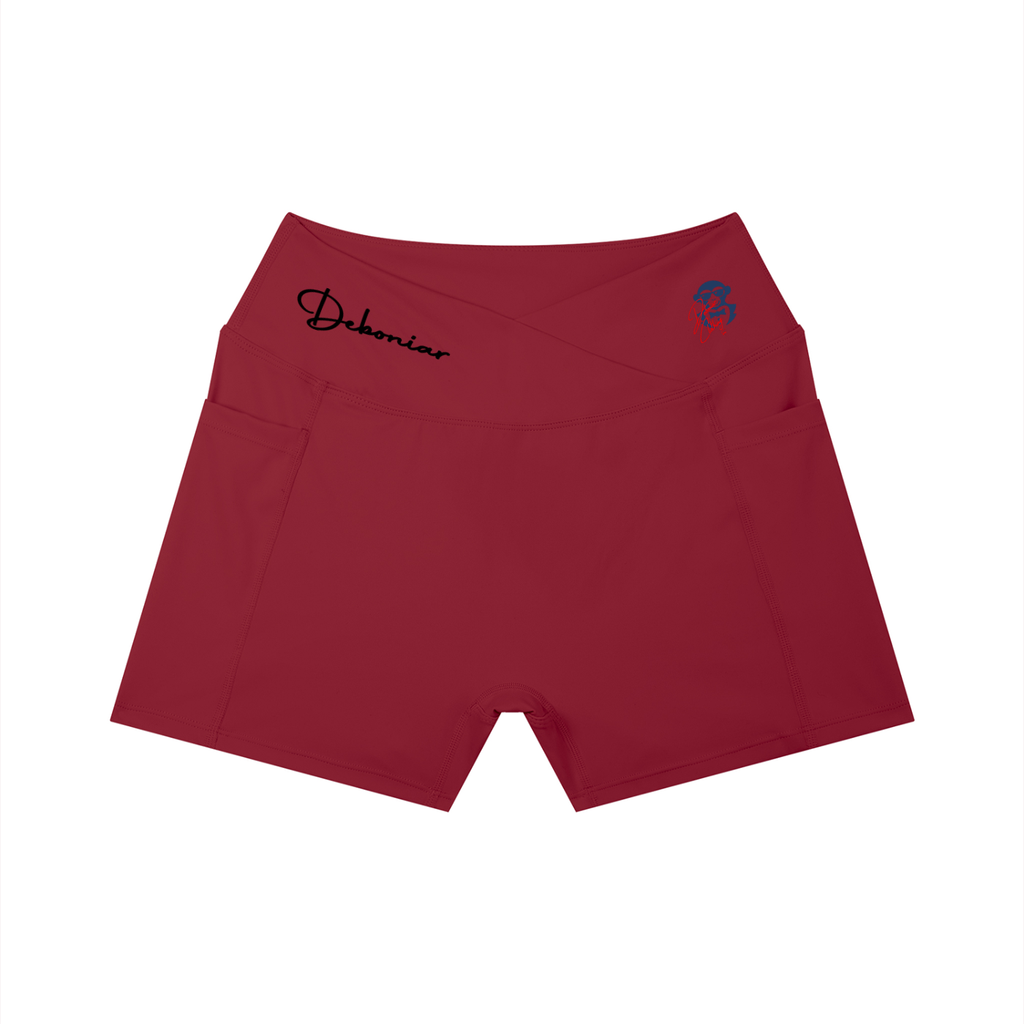 DEBONIAR Women’s High Rise Pocket Yoga Shorts