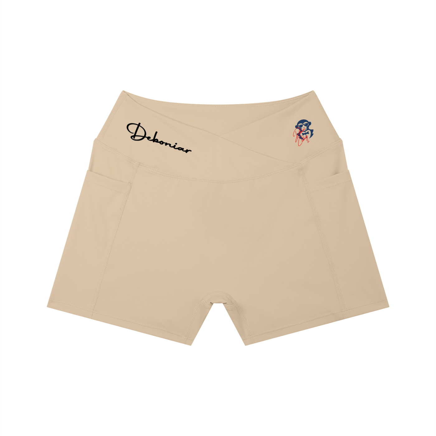 DEBONIAR Women’s High Rise Pocket Yoga Shorts
