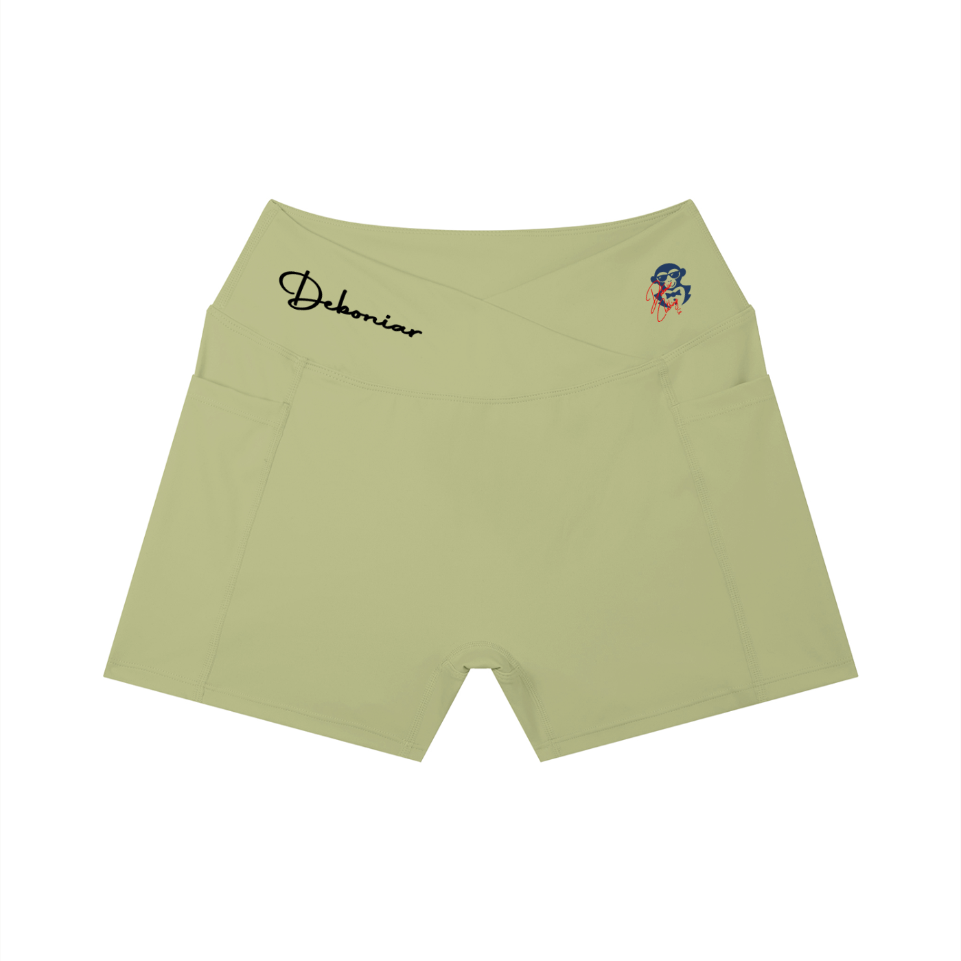 DEBONIAR Women’s High Rise Pocket Yoga Shorts