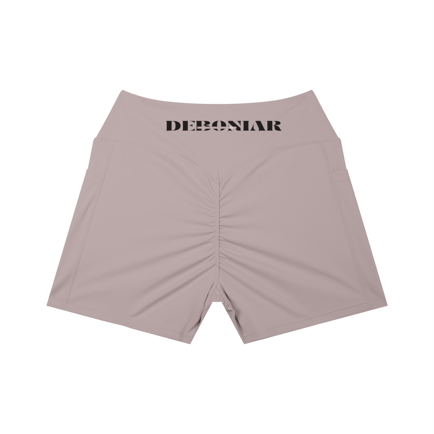 DEBONIAR Women’s High Rise Pocket Yoga Shorts