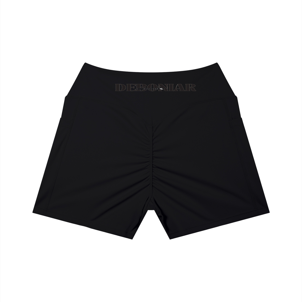DEBONIAR Women’s High Rise Pocket Yoga Shorts