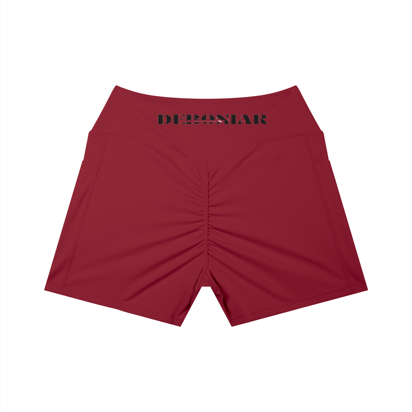 DEBONIAR Women’s High Rise Pocket Yoga Shorts